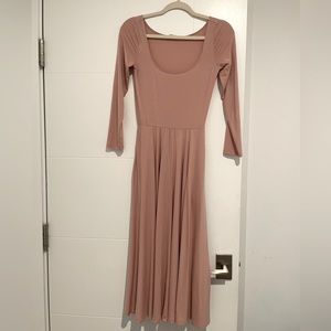 Reformation Knit Dress in Soft Pink